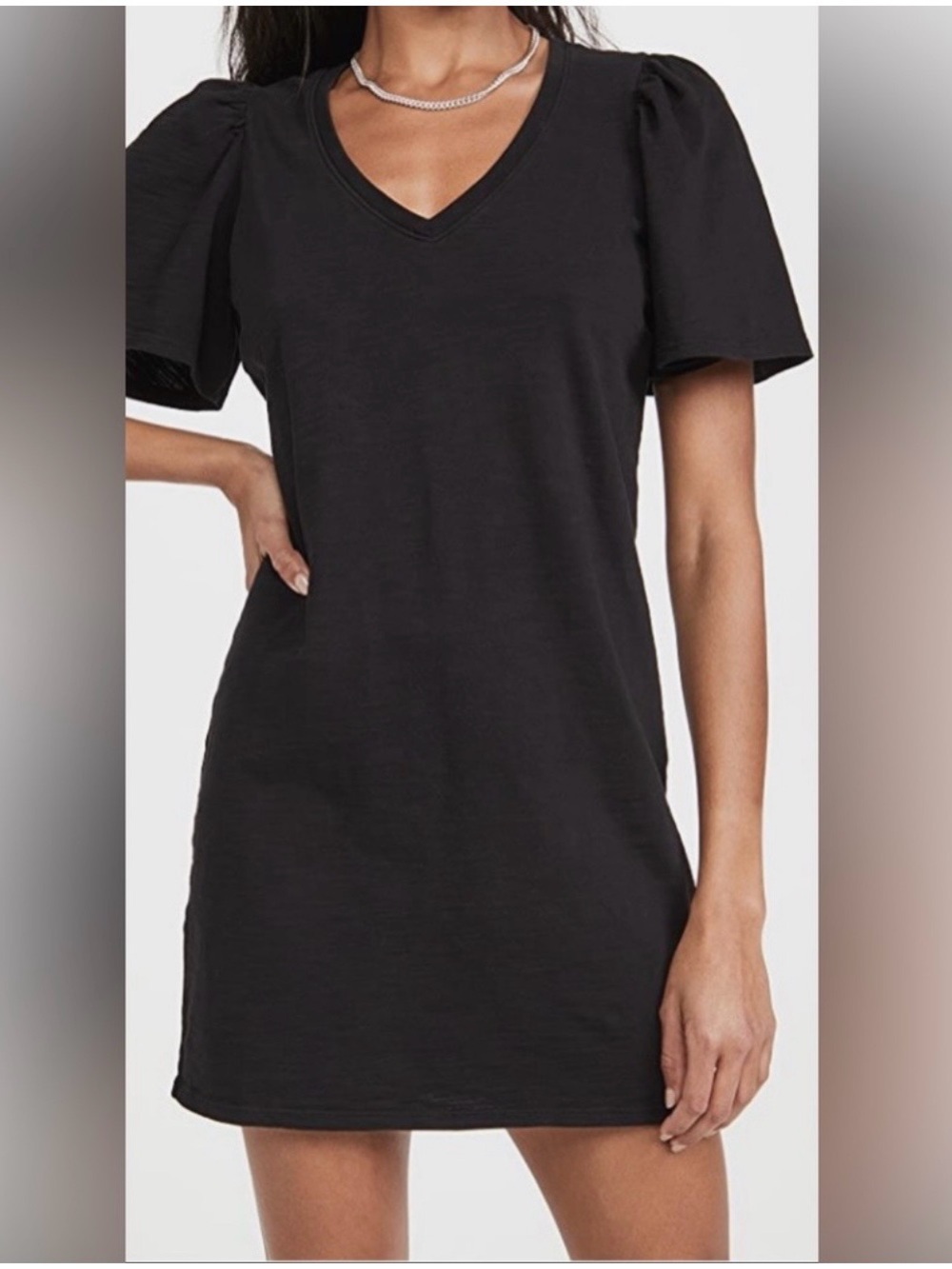 Nation LTD NWT Black Puff Sleeve Mini Dress